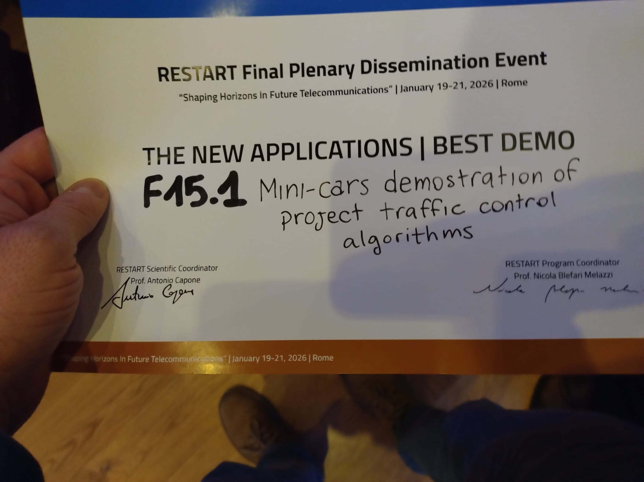 BEST DEMO AWARD – PNRR RESTART